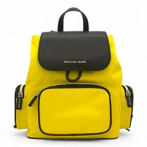 Michael Kors Y2K‎ Abbey Cargo Pocket Chunky Zipper Logo Drawstring Backpack